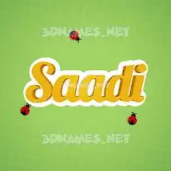 saadi in Ladybugs style - 3D name wallpaper
