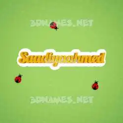 saadiyaahmed in Ladybugs style - 3D name wallpaper