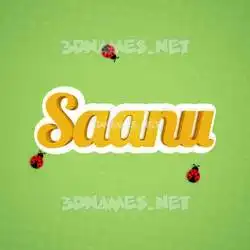 saanu in Ladybugs style - 3D name wallpaper