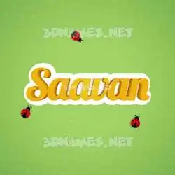 saavan in Ladybugs style - 3D name wallpaper