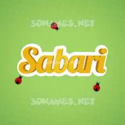 sabari in Ladybugs style - 3D name wallpaper