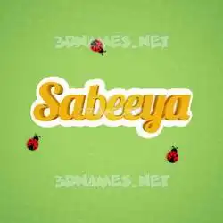 sabeeya in Ladybugs style - 3D name wallpaper