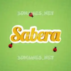 sabera in Ladybugs style - 3D name wallpaper