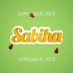 sabiha in Ladybugs style - 3D name wallpaper