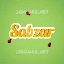 sabzar in Ladybugs style - 3D name wallpaper
