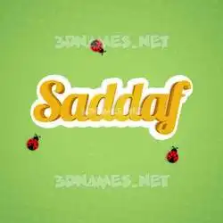 saddaf in Ladybugs style - 3D name wallpaper
