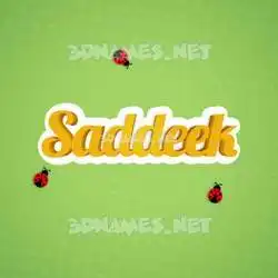 saddeek in Ladybugs style - 3D name wallpaper