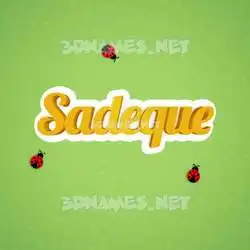 sadeque in Ladybugs style - 3D name wallpaper