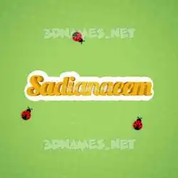 sadianaeem in Ladybugs style - 3D name wallpaper