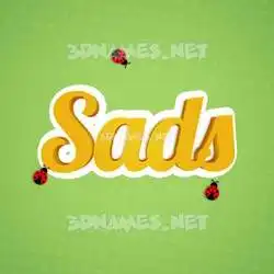 sads in Ladybugs style - 3D name wallpaper