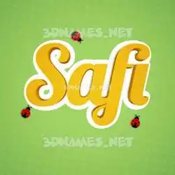 safi in Ladybugs style - 3D name wallpaper