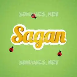 sagan in Ladybugs style - 3D name wallpaper