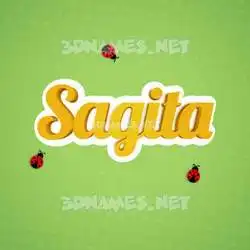 sagita in Ladybugs style - 3D name wallpaper