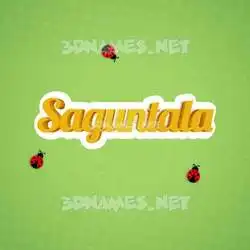 saguntala in Ladybugs style - 3D name wallpaper