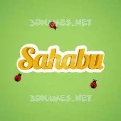 sahabu in Ladybugs style - 3D name wallpaper