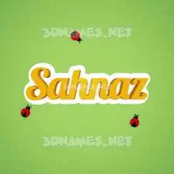 sahnaz in Ladybugs style - 3D name wallpaper
