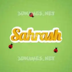 sahrash in Ladybugs style - 3D name wallpaper