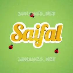 saifal in Ladybugs style - 3D name wallpaper