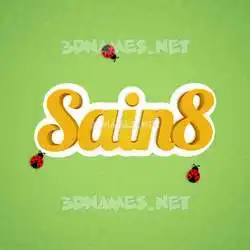 sain8 in Ladybugs style - 3D name wallpaper