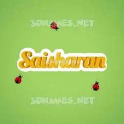 saisharan in Ladybugs style - 3D name wallpaper