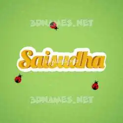 saisudha in Ladybugs style - 3D name wallpaper