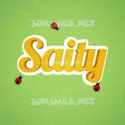 saity in Ladybugs style - 3D name wallpaper