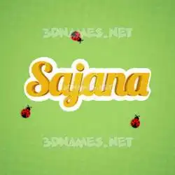 sajana in Ladybugs style - 3D name wallpaper