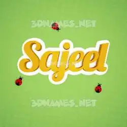 sajeel in Ladybugs style - 3D name wallpaper