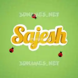 sajesh in Ladybugs style - 3D name wallpaper