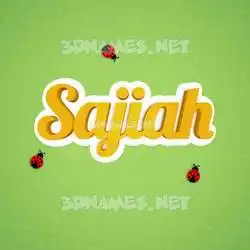 sajiah in Ladybugs style - 3D name wallpaper