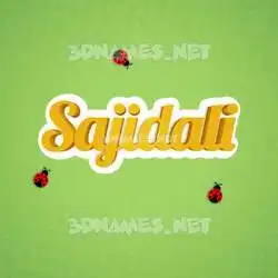 sajidali in Ladybugs style - 3D name wallpaper
