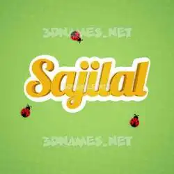 sajilal in Ladybugs style - 3D name wallpaper