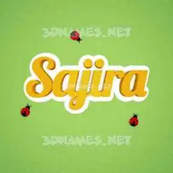 sajira in Ladybugs style - 3D name wallpaper