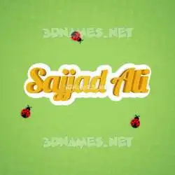 sajjad ali in Ladybugs style - 3D name wallpaper