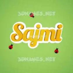 sajmi in Ladybugs style - 3D name wallpaper
