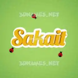 sakait in Ladybugs style - 3D name wallpaper