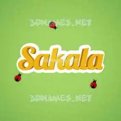 sakala in Ladybugs style - 3D name wallpaper