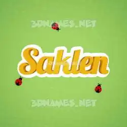 saklen in Ladybugs style - 3D name wallpaper