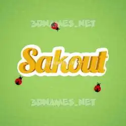 sakout in Ladybugs style - 3D name wallpaper