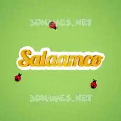 salaamco in Ladybugs style - 3D name wallpaper