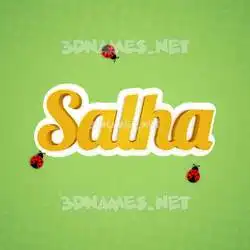 salha in Ladybugs style - 3D name wallpaper