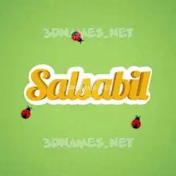 salsabil in Ladybugs style - 3D name wallpaper