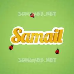 samail in Ladybugs style - 3D name wallpaper