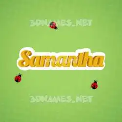 samantha in Ladybugs style - 3D name wallpaper