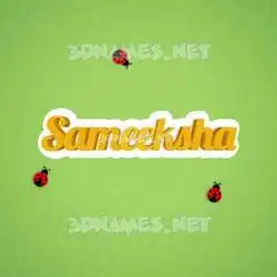 sameeksha in Ladybugs style - 3D name wallpaper