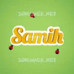samih in Ladybugs style - 3D name wallpaper