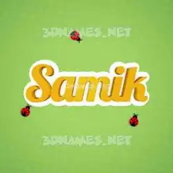 samik in Ladybugs style - 3D name wallpaper