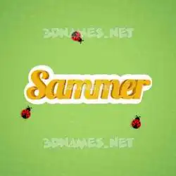 sammer in Ladybugs style - 3D name wallpaper