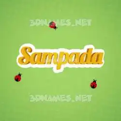 sampada in Ladybugs style - 3D name wallpaper