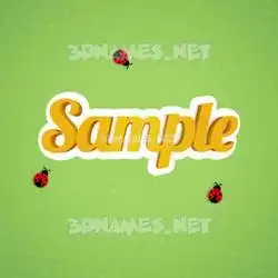 sample in Ladybugs style - 3D name wallpaper